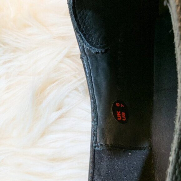 LLOYD Black Leather Derby Shoes Women Size 7 - Picture 10 of 10